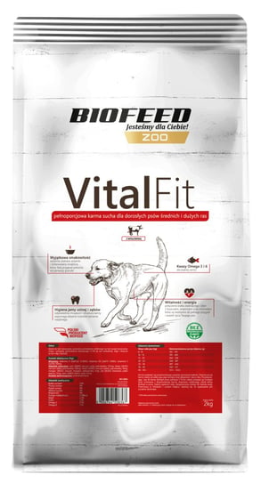 BIOFEED VitalFit - dorosłe psy dużych ras z wołowiną 15kg Biofeed