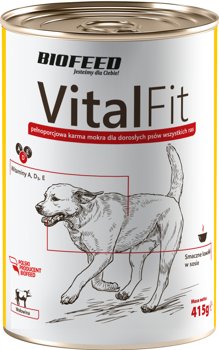 BIOFEED VitalFit - puszka dla psów z wołowiną 415g Biofeed
