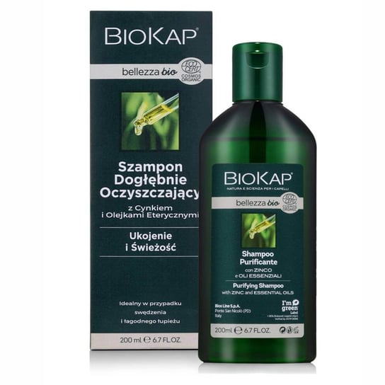 Biokap Bellezza BIO Szampon Dogłębnie Oczyszczający, 200ml Biokap