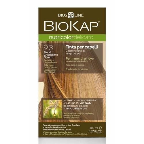 Biokap, Delicato, 9.3 Bardzo Jasny Złoty Blond, 140ml Biokap