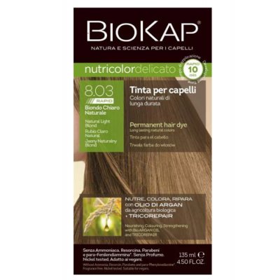 Biokap, Delicato Rapid, Farba Do Włosów, 8.03 Light Blond, 135 Ml Biokap