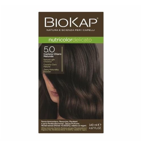 BIOKAP NUTRICOLOR DELICATO 5.0 Jasny naturalny kasztan,140 ml Biokap