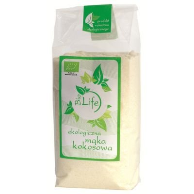BioLife, Mąka kokosowa o niższej zawartości tłuszczu Bio, 250 g BioLife
