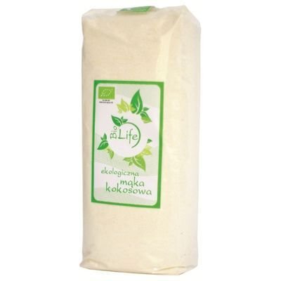 BioLife, mąka kokosowa o niższej zawartości tłuszczu bio, 500 g BioLife