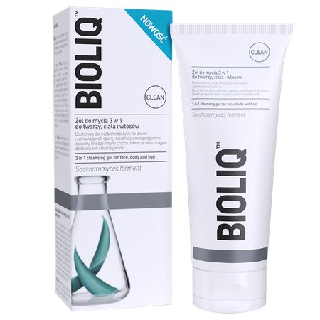 Bioliq Clean, żel do mycia twarzy, ciała i włosów 3w1, 180 ml Aflofarm