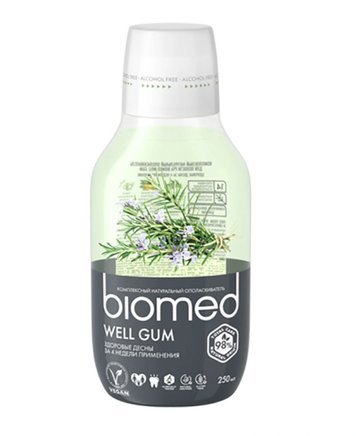 Biomed, Płyn do płukania jamy ustnej, Well Gum, 250 ml Biomed