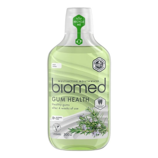 Biomed Well Gum Health, Naturalny płyn do płukania jamy ustnej, 500ml Biomed