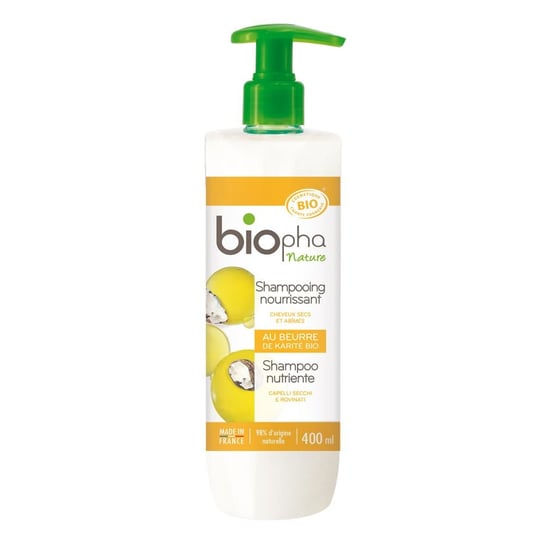 BIOpha, szampon do suchych i zniszczonych włosów, 400 ml BIOpha