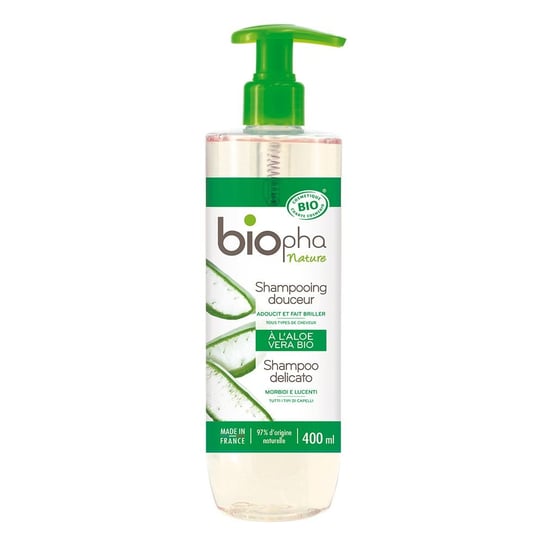 BIOpha, szampon do włosów normalnych z ekstraktem z migdałów i aloesem, 400 ml BIOpha