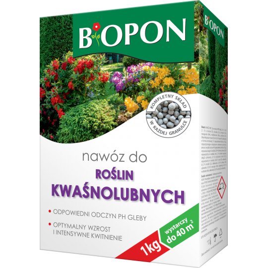 Biopon Nawóz Do Roślin Kwaśnolubnych 1Kg 40M2 Biopon
