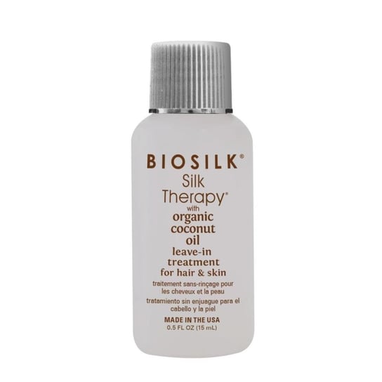 BioSilk, Silk Therapy Organic Coconut Oil, olejek do włosów i ciała, 15 ml Biosilk