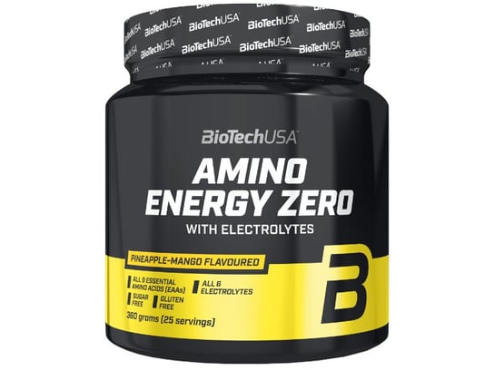 BioTech, Aminokwasy, Energy Zero with Electrolytes, 360 g, brzoskwinia z mrożoną hebatą BioTech