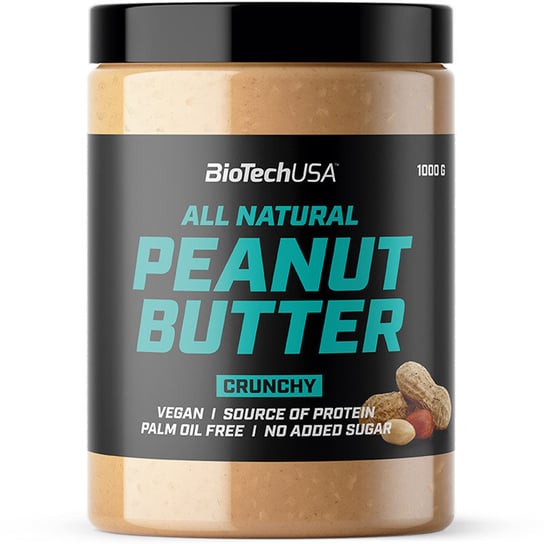 Biotech USA All Natural Peanut Butter Crunchy 1000g MASŁO ORZECHOWE Crunchy BioTech