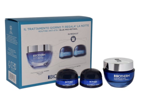 Biotherm, zestaw prezentowy Blue Therapy Pro-Retinol Multi-Correct Cream 50ml + 2 X Blue Therapy Night 15ml Biotherm