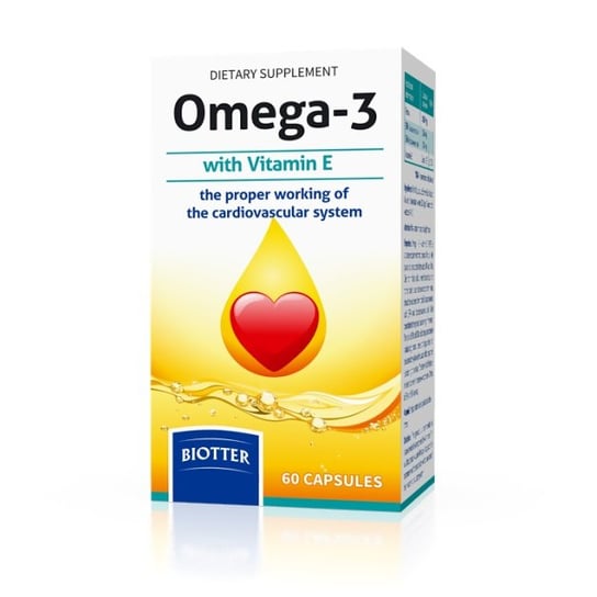 Biotter, omega-3 i witamina E, Suplement diety, 60 kaps. Biotter