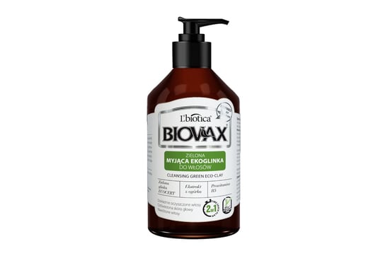 Biovax, Ekoglinka, myjąca odżywka do włosów z zieloną glinką, 200 ml LBIOTICA / BIOVAX