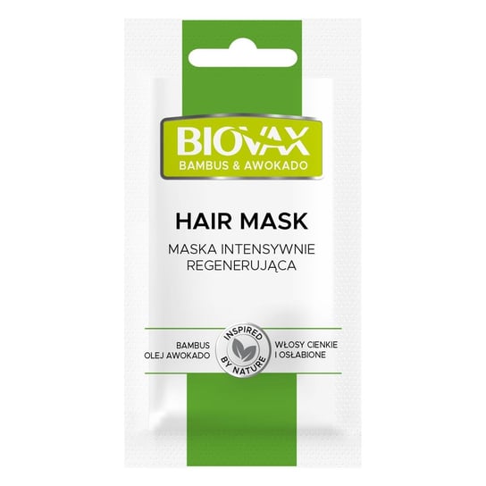 BIOVAX Maseczka Bambus & Olej Avocado -do włosów cienkich i pozbawionych gęstości- saszetka 20 ml LBIOTICA / BIOVAX