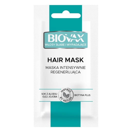 BIOVAX Maseczka do włosów słabych, ze skłonnością do  wypadania- saszetka 20 ml L'Biotica