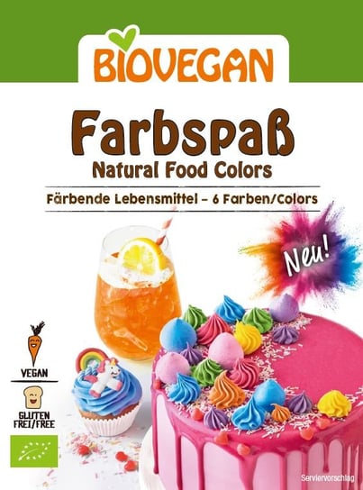 BioVegan, bezglutenowe barwniki spożywcze, 6 x 8g BioVegan
