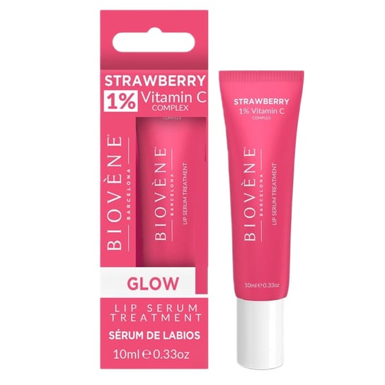 Biovene Strawberry Lip Serum Treatment rozświetlające serum do ust z 1% witaminy C 10ml BIOVENE