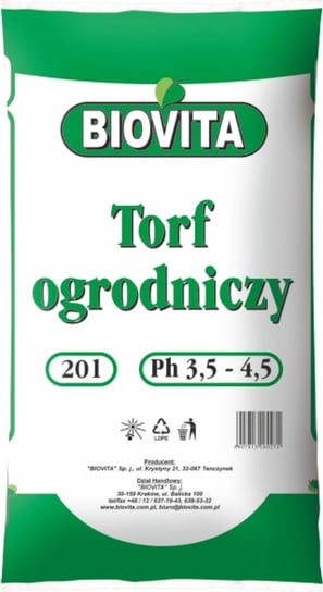 Biovita 20l torf kwaśny pH 3,5-4,5 BIOVITA