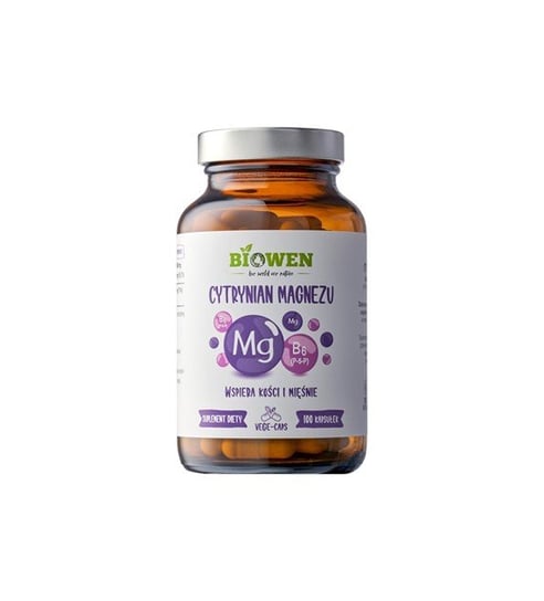Biowen, Suplement diety, Magnez Cytrynian magnezu 825 mg z witaminą B6, 100 kaps. Inna marka