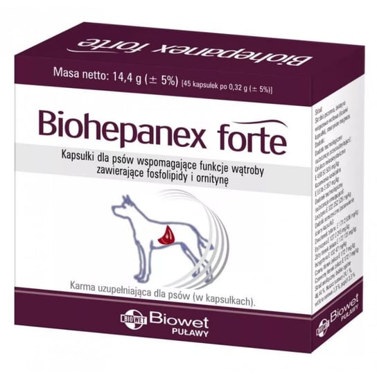 BIOWET Biohepanex Forte 45 kapsułek BIOWET PUŁAWY