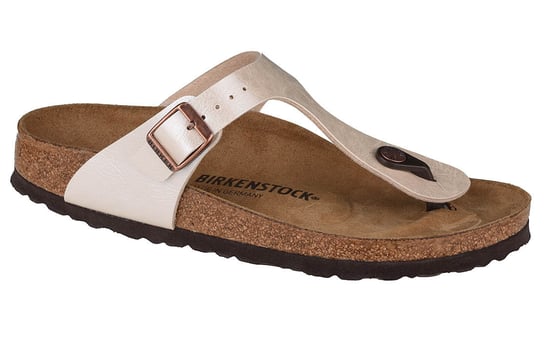 Birkenstock Gizeh BF 943873, Damskie, japonki, Biały Birkenstock