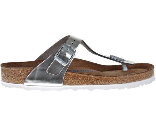 Birkenstock, Japonki damskie, Gizeh NL SFB Metallic Silver, rozmiar 38 Birkenstock