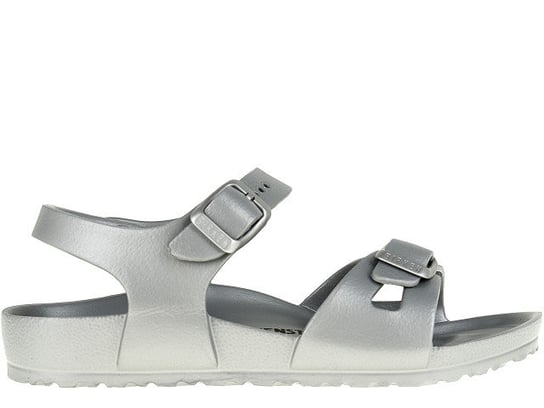 Birkenstock, Sandałki dziewczęce, Kids Rio EVA Metallic Silver, rozmiar 24 Birkenstock