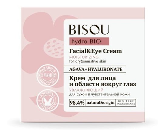 Bisou, Hydro Bio, nawilżający krem do twarzy i oczu do skóry suchej i wrażliwej, 50 ml Bisou