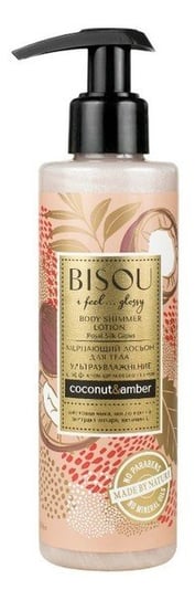Bisou Rozświetlający balsam - Shimmer do ciała - ultra nawilżenie - kokos &amp; bursztyn bałtycki 200ml Bisou