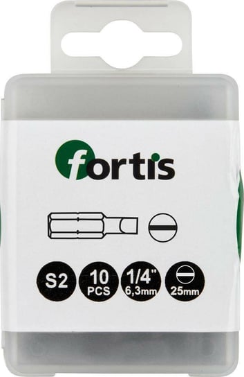 Bit 1/4" DIN3126 C6,3 4,5x0,6x25mm 10szt.FORTIS Fortis