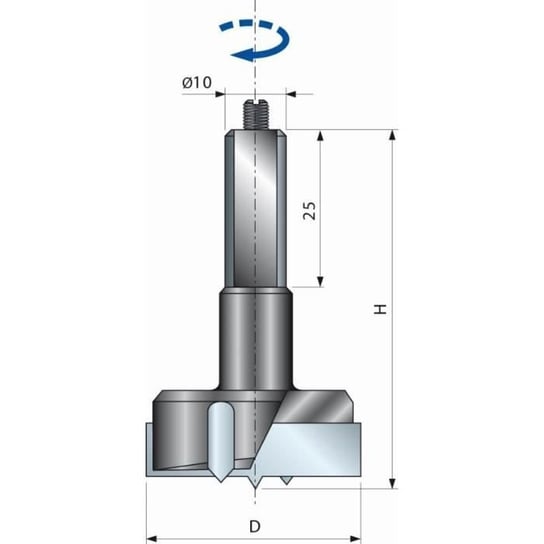 Bit przegubowy FREUD - 35 H57.5 Q10x25 Z2+2 - F03FA01792 -PC04MD 353 Inna producent