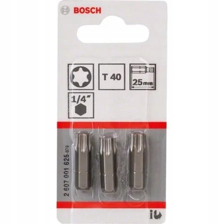 Bit szcześciokątny T 40 Bosch 25mm 3 szt. Bosch