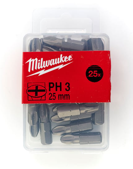 Bit Zestaw bitów PH3 (25 szt.) dł. 25 mm MILWAUKEE Milwaukee