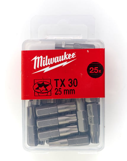Bit Zestaw bitów TX30 (25 szt.) dł. 25 mm MILWAUKEE Milwaukee