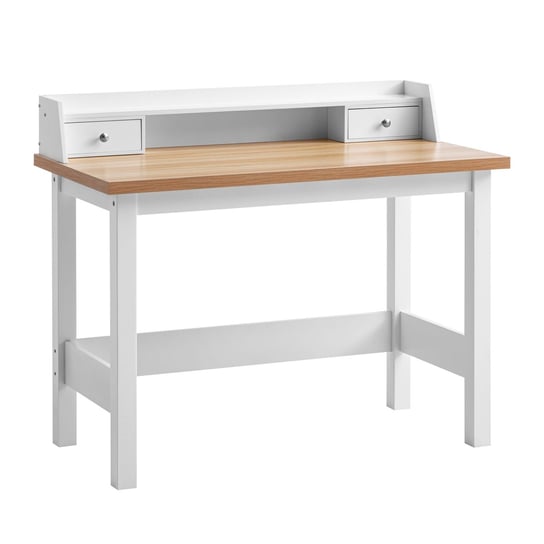 Biurko 106 cm Białe Biurko z Szufladą do Home Office Komputerowe FineBuy