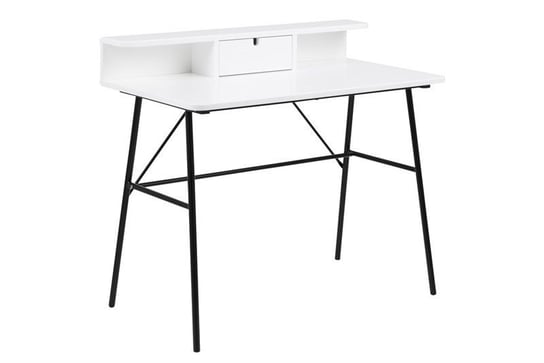 Biurko dla dzieci nowoczesne białe 100 cm MIA home Pascal z nadstawką nad biurko MIA home