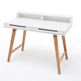 Biurko dla dzieci nowoczesne białe 110 cm Fato Luxmeble Maffy z nadstawką nad biurko Fato Luxmeble