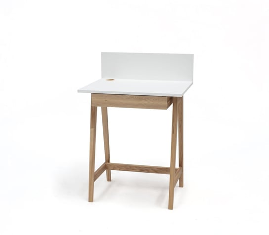 Biurko dla dzieci nowoczesne białe 65 cm Ragaba LUKA z przepustem kablowym Ragaba
