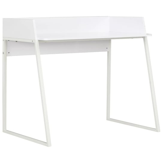 Biurko dla dzieci nowoczesne białe 90 cm vidaXL z nadstawką nad biurko vidaXL