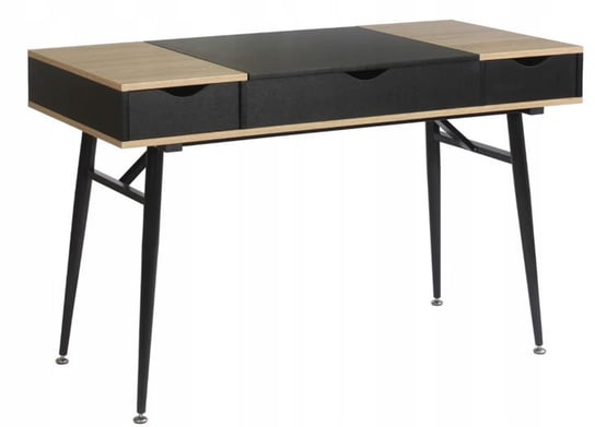 Biurko dla dzieci nowoczesne czarne 120 cm Tutumi Loft z szufladami Tutumi