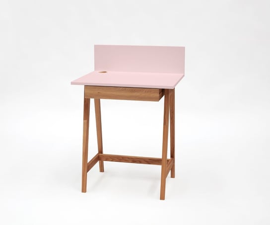 Biurko dla dzieci nowoczesne różowe 65 cm Ragaba LUKA z przepustem kablowym Ragaba