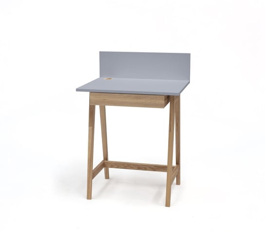 Biurko dla dzieci nowoczesne szare 65 cm Ragaba LUKA z przepustem kablowym Ragaba