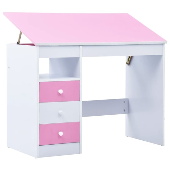Biurko dla dzieci regulowane różowe 100 cm vidaXL z regulacją wysokości vidaXL