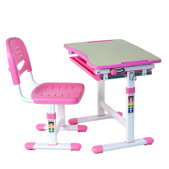 Biurko dla przedszkolaka różowe 66,4 cm Fun Desk Piccolino z regulacją wysokości Fun Desk