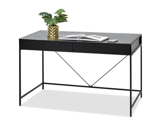 Biurko do gabinetu nowoczesne czarne 120 cm MEBEL-PARTNER UNIF MEBEL-PARTNER