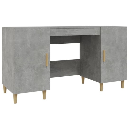 Biurko do gabinetu tradycyjne szare 140 cm vidaXL vidaXL