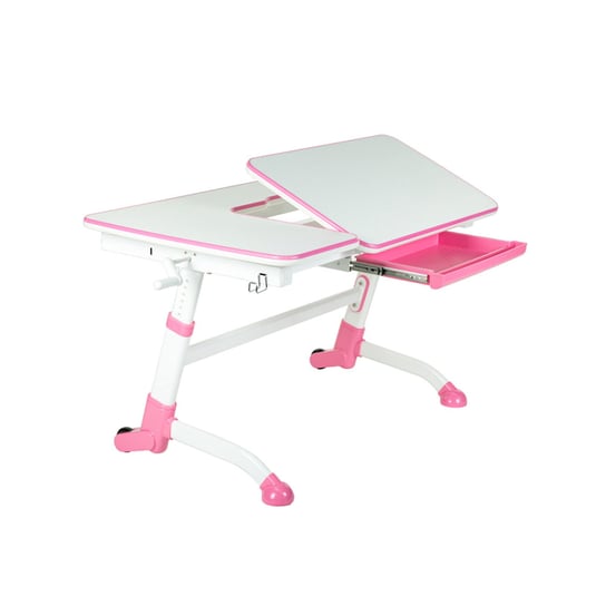 Biurko dziecięce z rozchylanym blatem FUN DESK Amare, biało-różowe, 119x73x58 cm Fun Desk